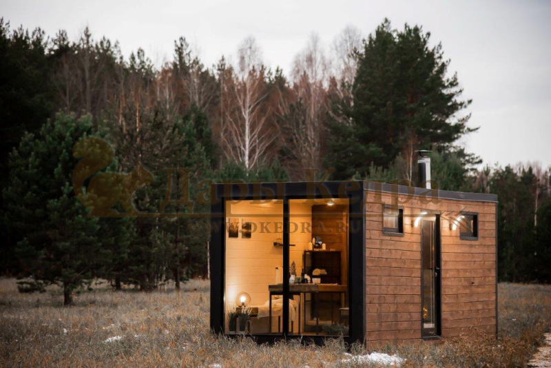 Утеплённый зимний кемпинг-дом «Панорама» с боковым входом